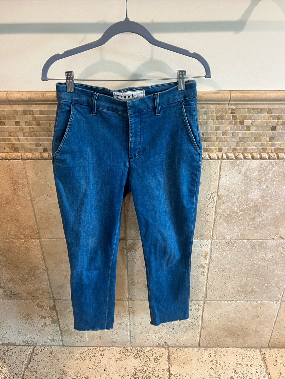 Frank & Eileen Blue Cropped Ankle Jeans